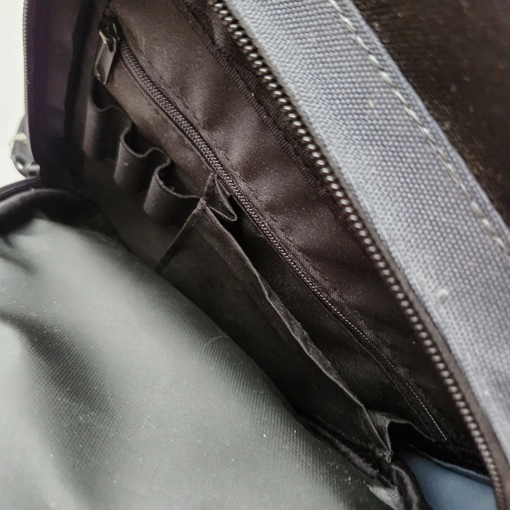 Targus Laptop Messenger Shoulder Bag Black Gray Blue